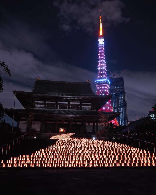 Zōjō-ji Temple and Tōkyō Tower at Tanabata